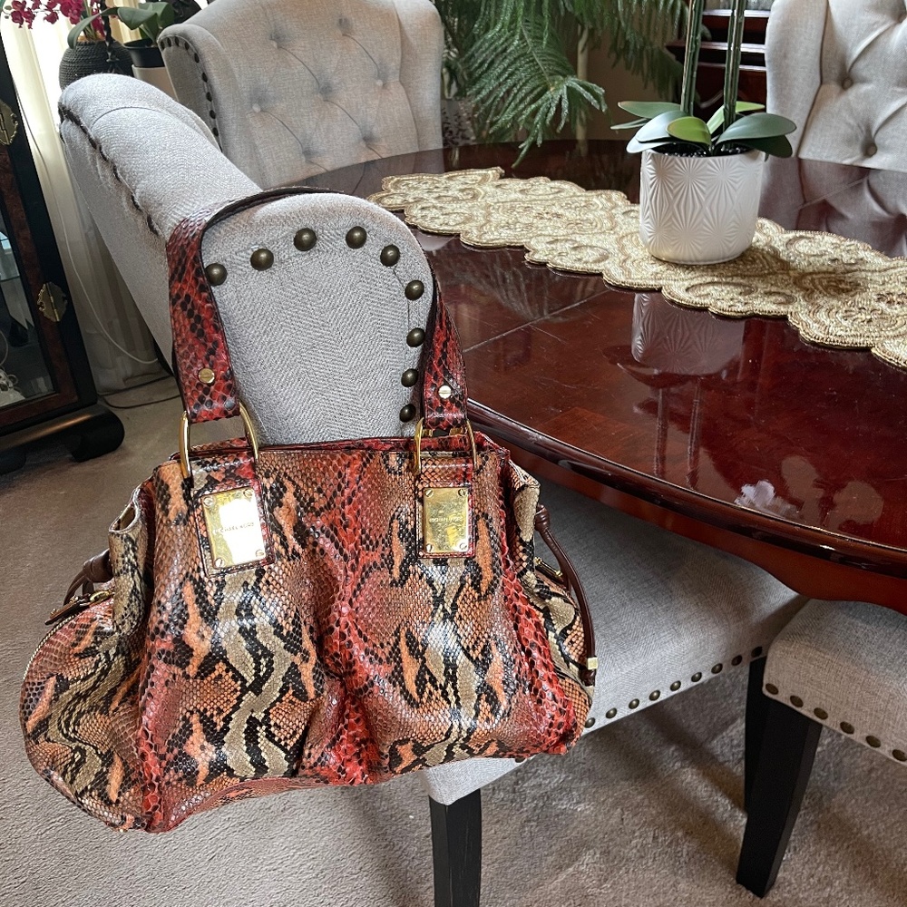 Genuine Python Snakeskin Michael Kors Handbag - image 1